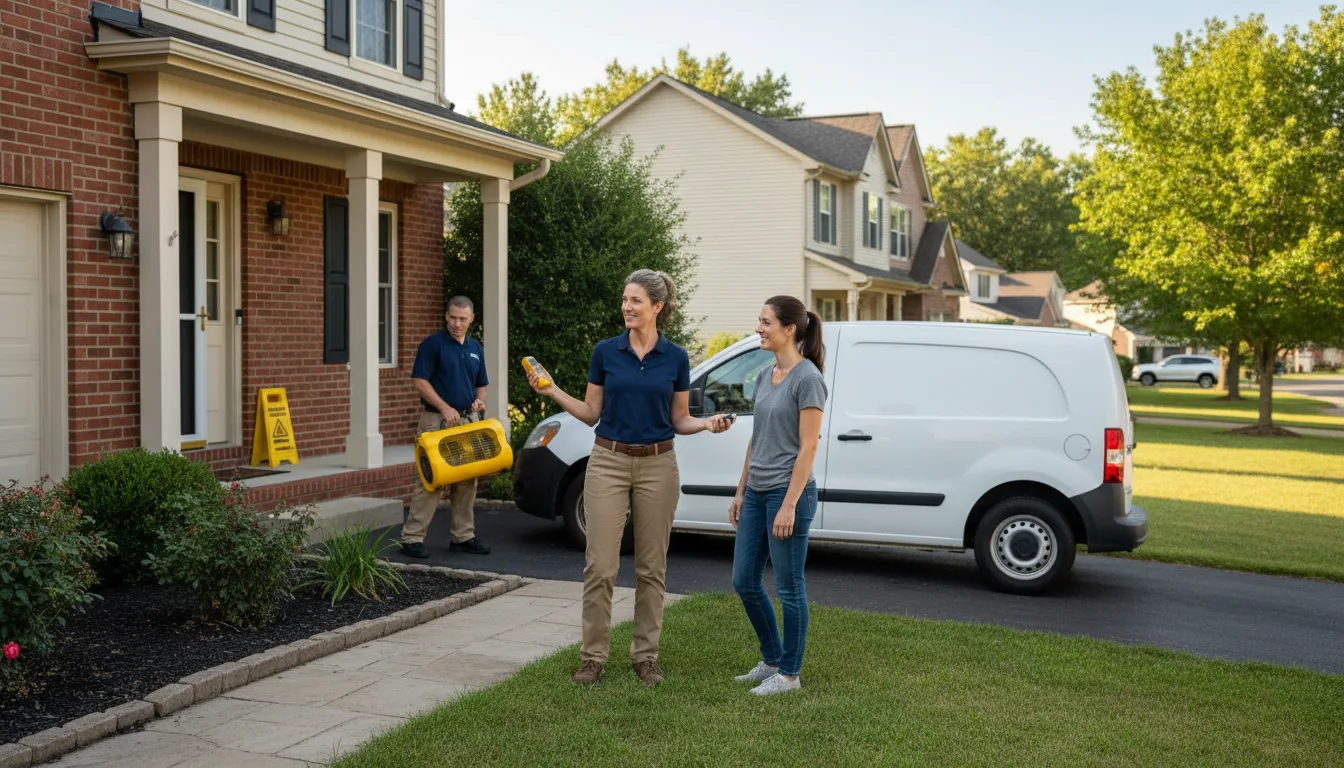 Residential water damage restoration in Lavelle, PA